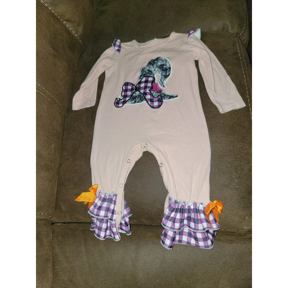 Boutique romper one piece fall Halloween witch hat outfit size 18 months